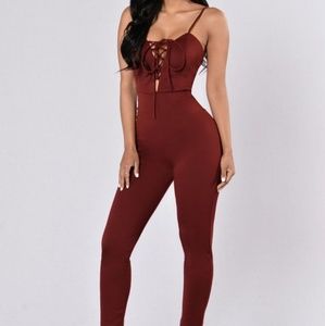 Burgundy Jumpsuit